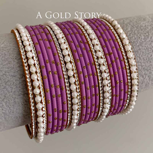 JANNAT BANGLES SET LILAC