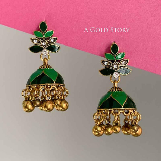 RIMSHA MEENAKARI JHUMKAY GREEN