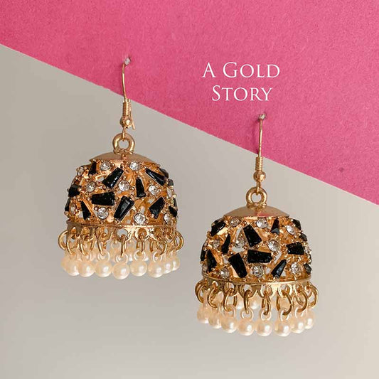 JUMANA JHUMKAY GOLDEN BLACK