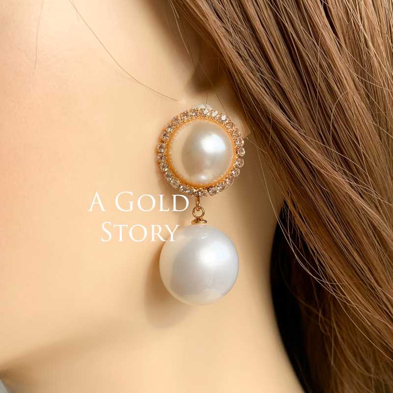 MARIA EARRINGS GOLDEN PEARL