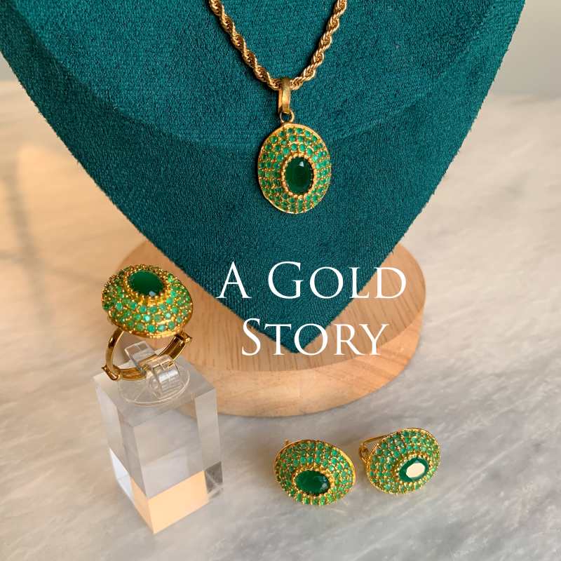 AFRA PENDANT SET GREEN