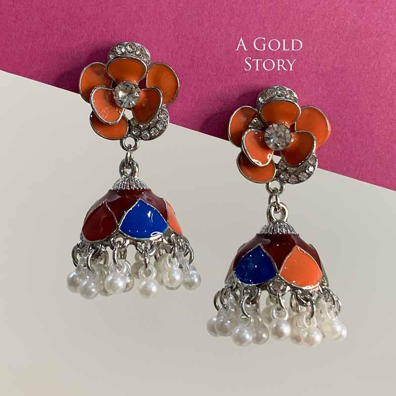 ALIZA MEENAKARI JHUMKAY MULTICOLOR