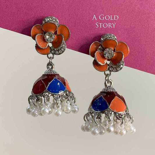 ALIZA MEENAKARI JHUMKAY MULTICOLOR