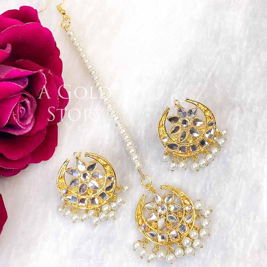 CHAND EARRINGS AND TIKKA - Basics by A Gold Story