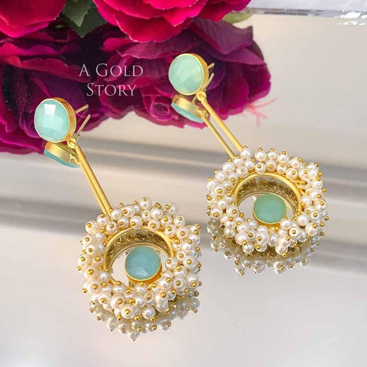 GRACE EARRINGS MINT - Basics by A Gold Story