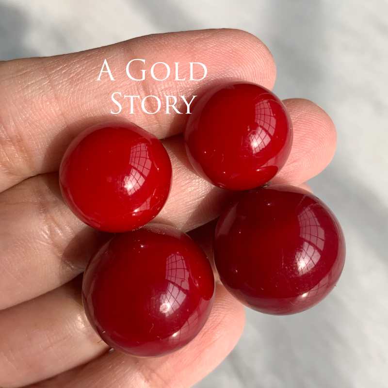 MAHA EARRINGS RED PEARL