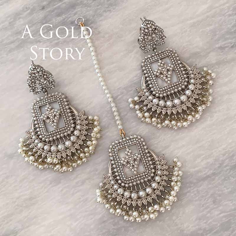 FRIDA EARRINGS PEARL SILVER