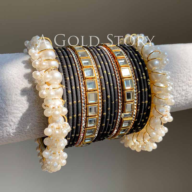 ANEESA BANGLES SET BLACK