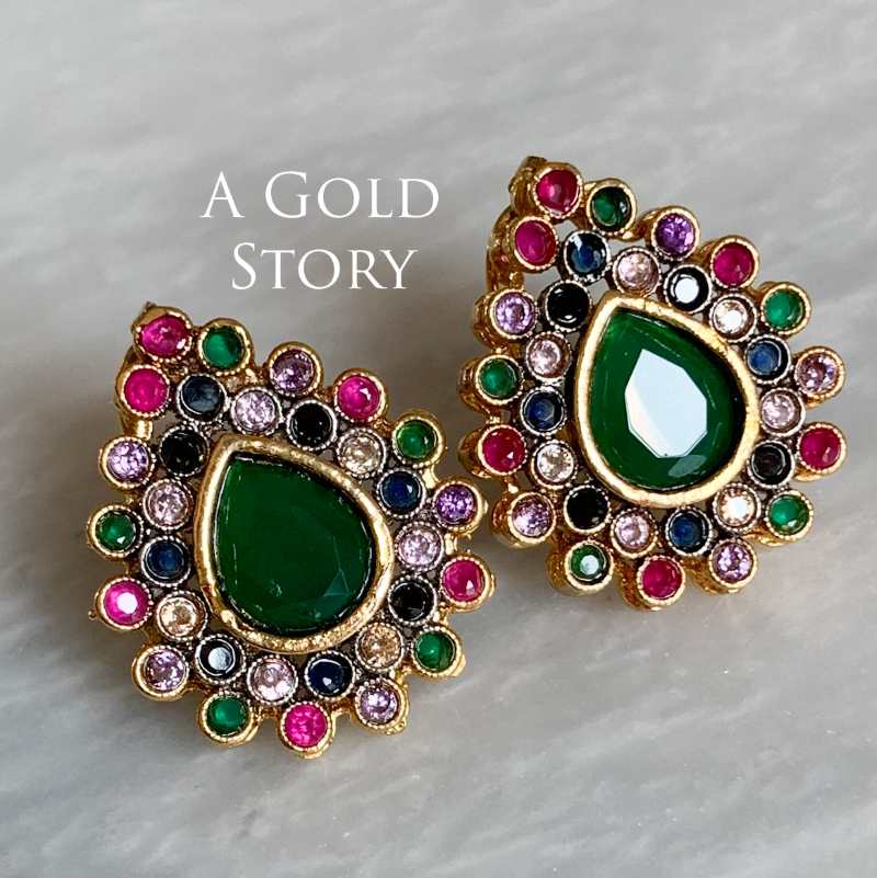 DINARA EARSTUDS MULTI GREEN
