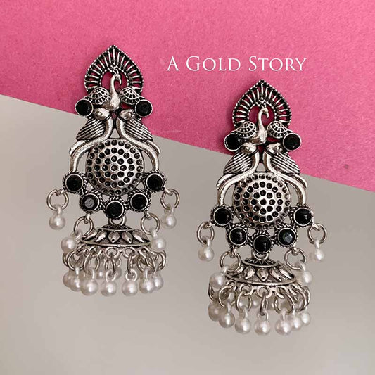 ALMAS EARRINGS BLACK