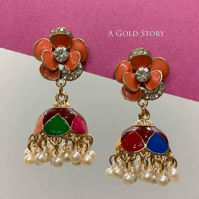 ALIZA MEENAKARI JHUMKAY MULTICOLOR