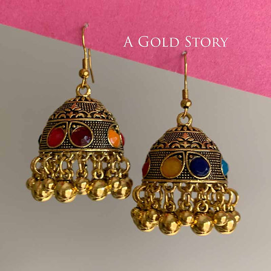 FATIN EARRINGS GOLDEN MULTICOLOR