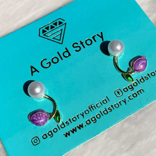 CECILIA EARSTUDS PURPLE