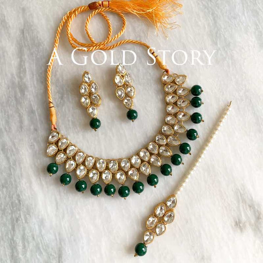 TARYAN NECKALCE SET EMERALD GREEN