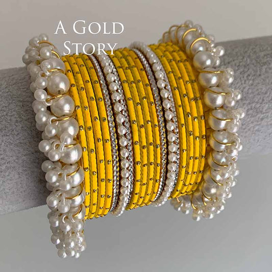 ADAA BANGLES SET YELLOW