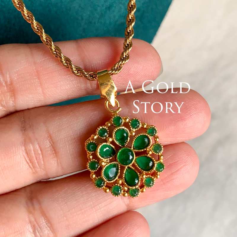 AABASAH PENDANT SET GREEN