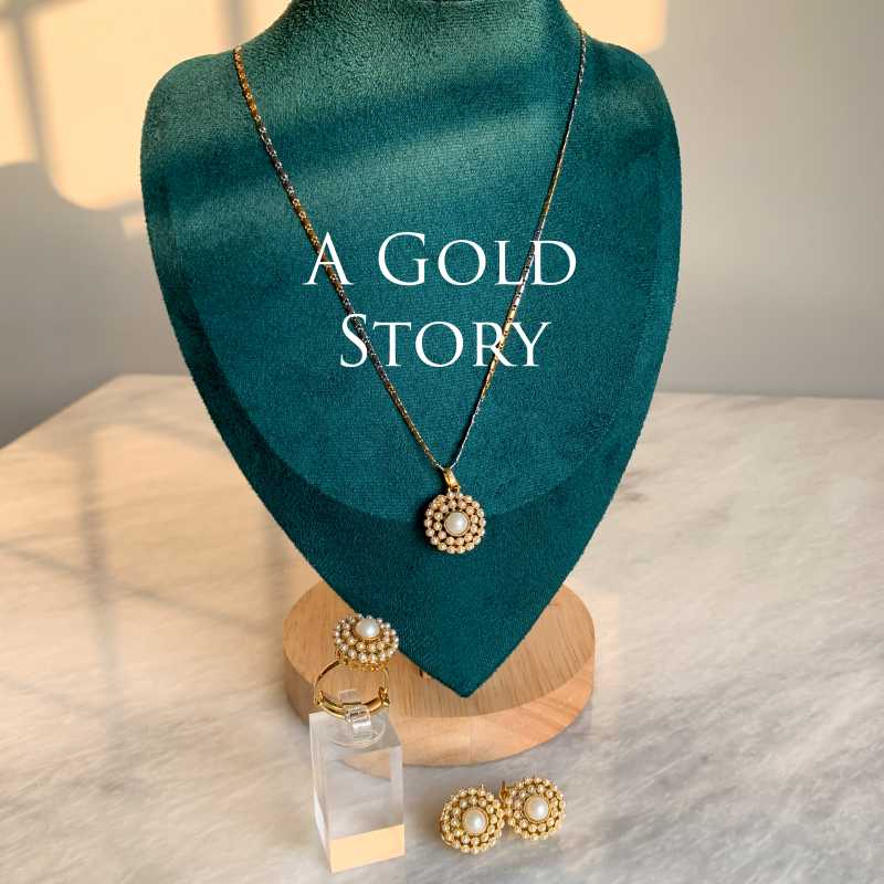 ALHINA PENDANT SET PEARL