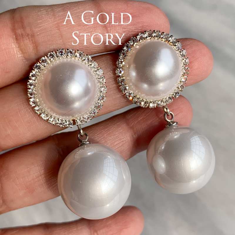 MARIA EARRINGS SILVER PEARL