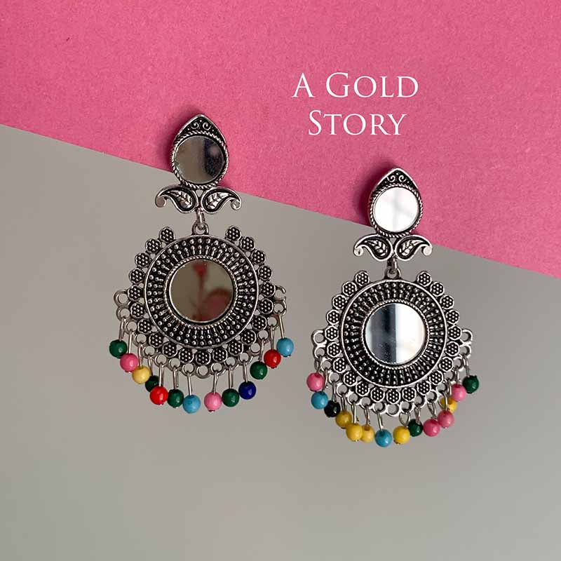 MANAL OXIDIZED EARRINGS