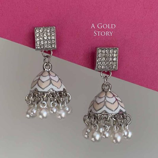 MAHIRA MEENAKARI JHUMKAY WHITE