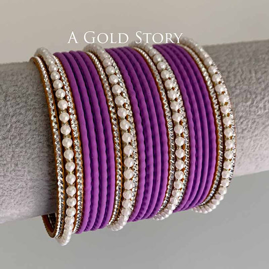 AROOBA BANGLES SET PURPLE