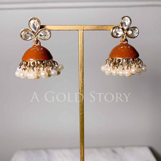 CUTEI MINI JHUMKIS BROWN - Basics by A Gold Story