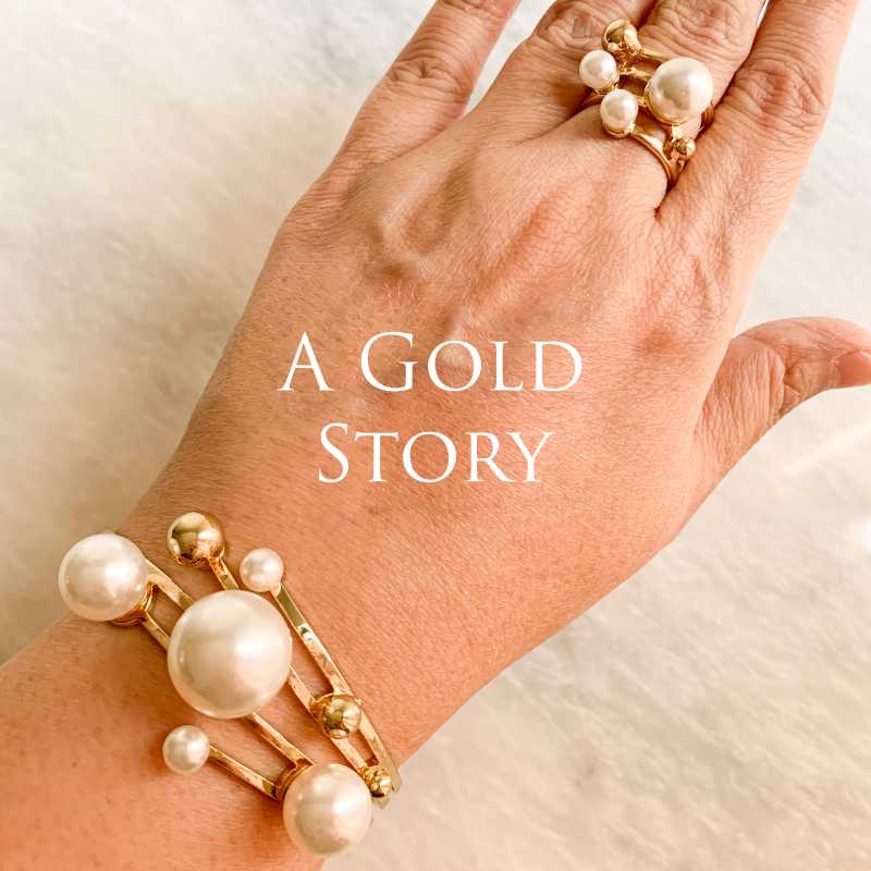 OLIVIA PEARL RING & BRACELTE SET