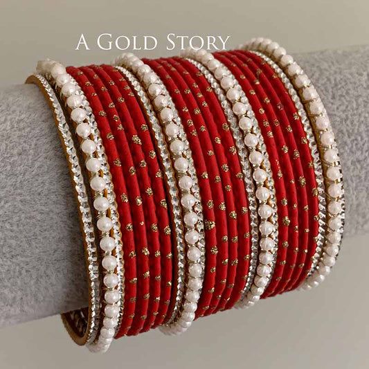 JANNAT BANGLES SET RED