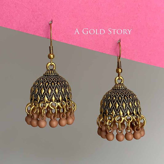 SUHA JHUMKIS GOLDEN BROWN