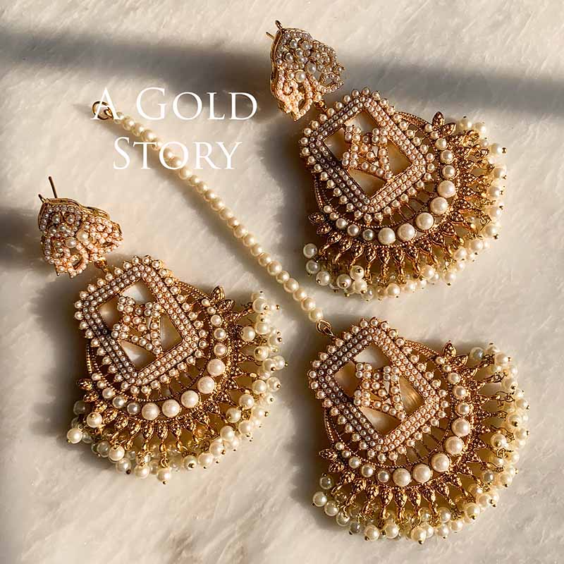 FRIDA EARRINGS GOLDEN PEARL