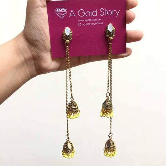 SUHANI CHAIN EARRINGS YELLOW