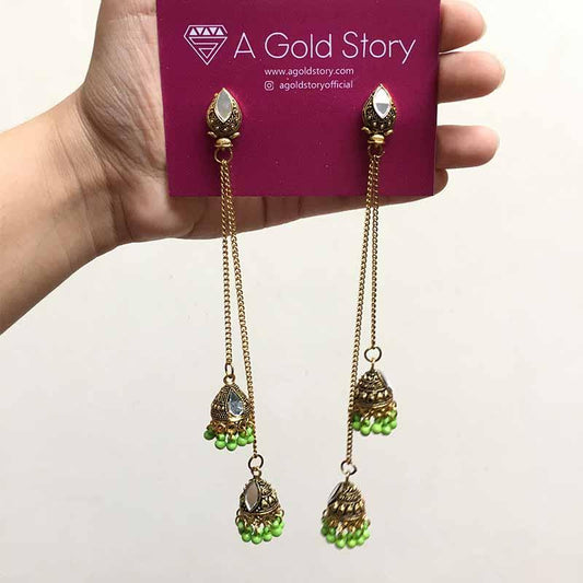 SUHANI CHAIN EARRINGS GREEN