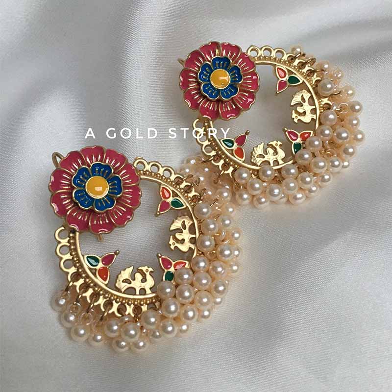 ALEENA EARRINGS HOT PNK