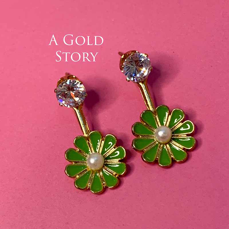 TABEER EARRINGS GREEN