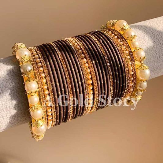 ZARNAB BANGLES BROWN - A GOLD STORY