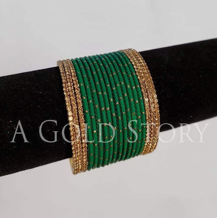 INDIAN METAL BANGLES GREEN - A GOLD STORY