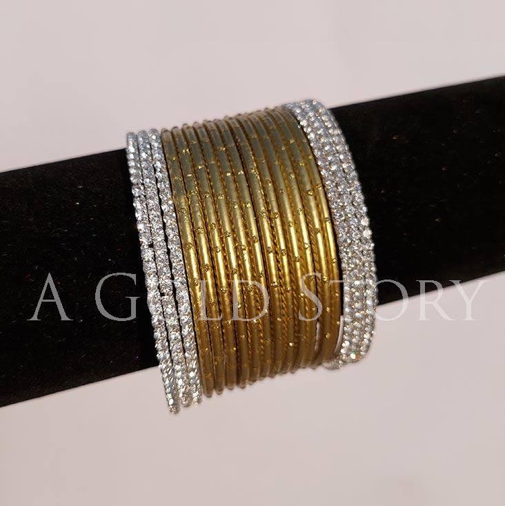 INDIAN METAL BANGLES GOLDEN - A GOLD STORY