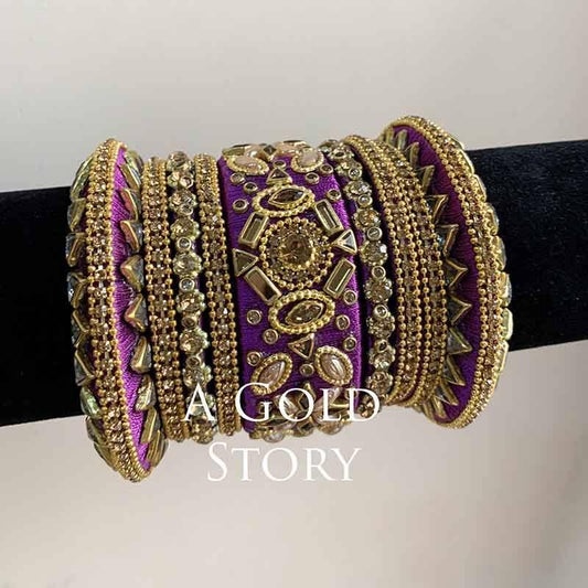 MINAKSHI BANGLES PURPLE - A GOLD STORY