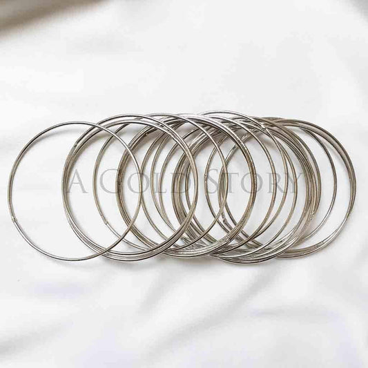 PLAIN METAL BANGLES SILVER - A GOLD STORY