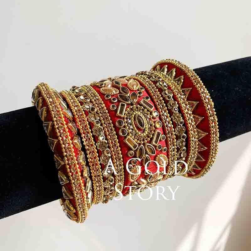 MINAKSHI BANGLES RED - A GOLD STORY