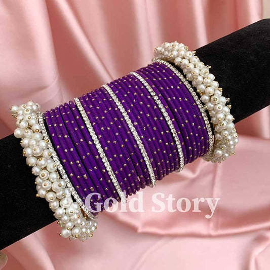 FANTACY GAJRA BANGLES BLUE - A GOLD STORY