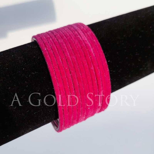 METAL VELVET BANGLES HOT PINK - A GOLD STORY