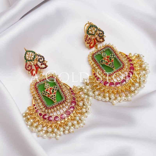 FRIDA EARRINGS GREEN - A GOLD STORY