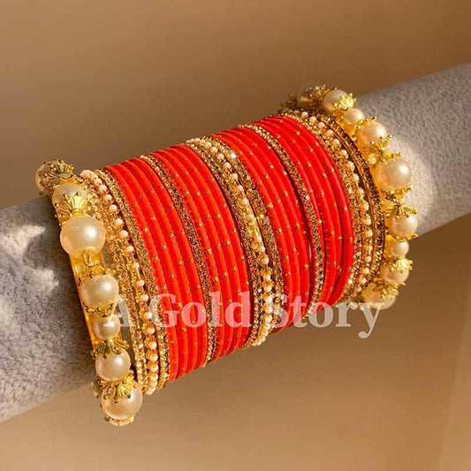 ZARNAB BANGLES ORANGE - A GOLD STORY