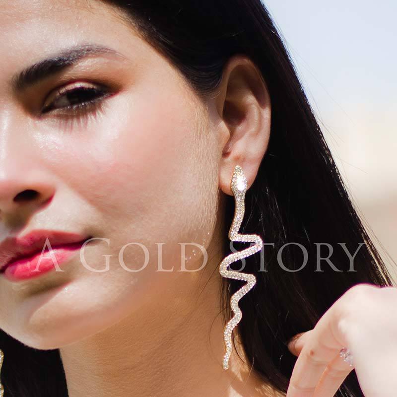 MEDUSA EARRINGS GOLDEN - A GOLD STORY