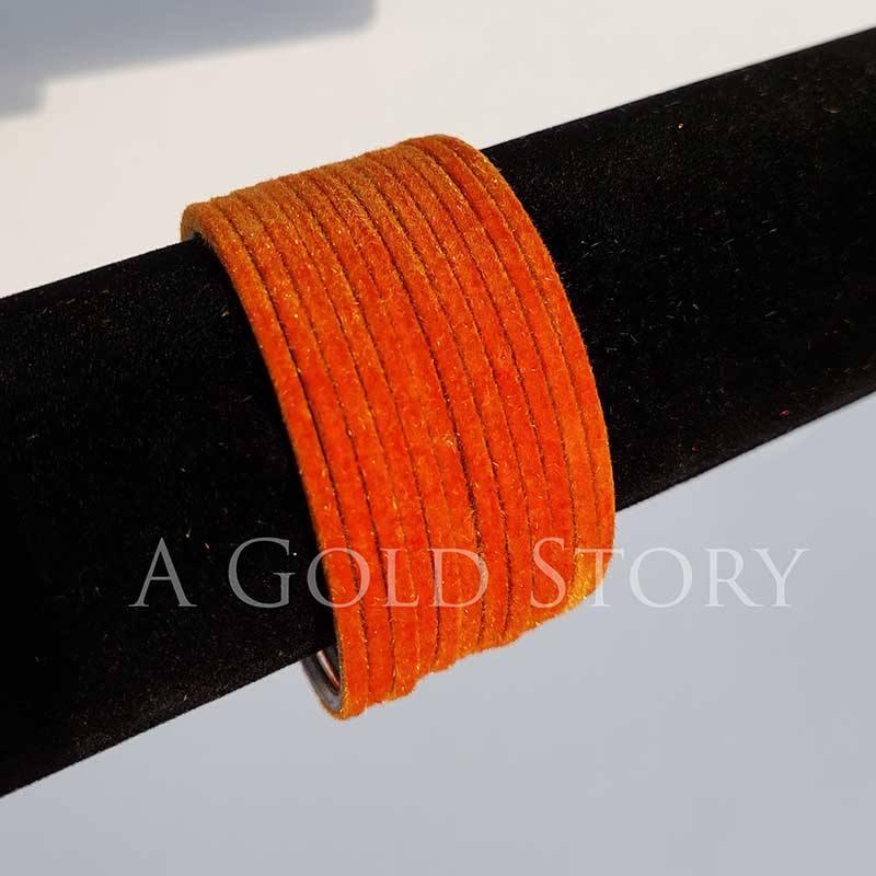 METAL VELVET BANGLES ORANGE - A GOLD STORY