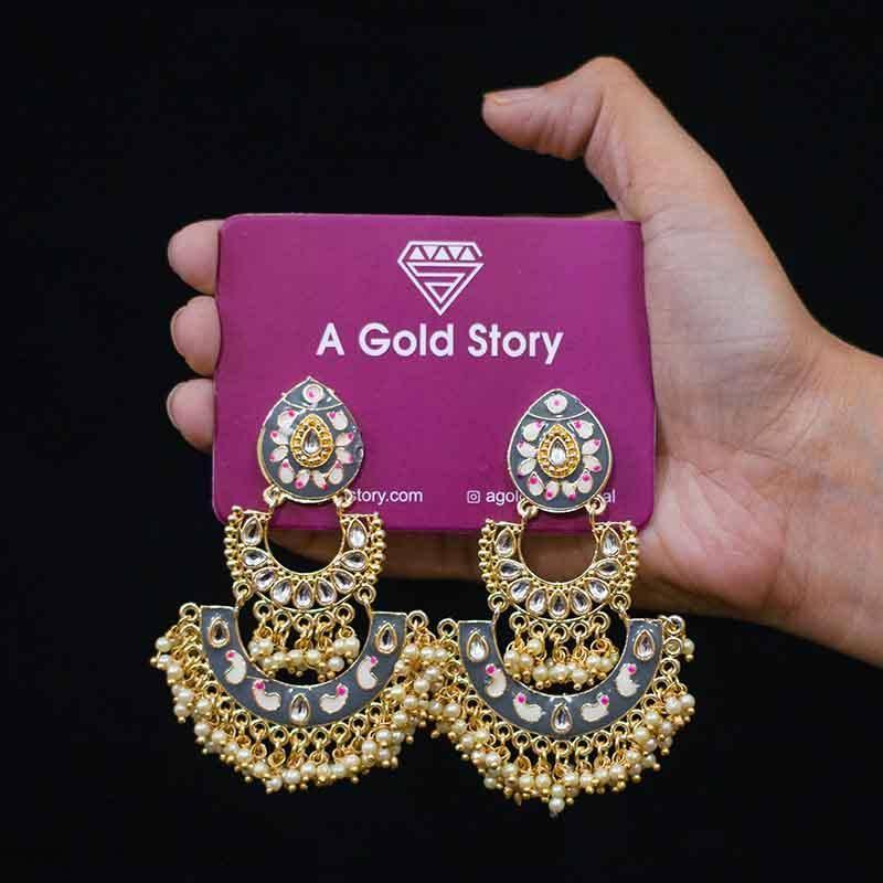 HEMAL EARRINGS GREY - A GOLD STORY