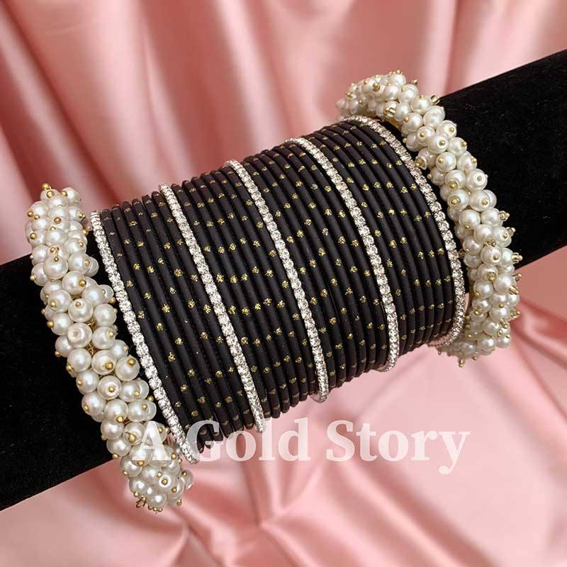 FANTACY GAJRA BANGLES BLACK - A GOLD STORY