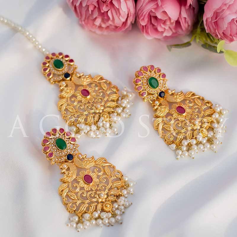 SAHIBA EARRINGS AND TIKKA - A GOLD STORY