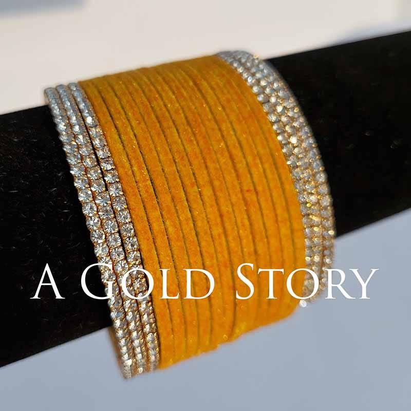 METAL VELVET BANGLES ZINC - A GOLD STORY